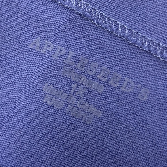 Appleseed's Perrywinkle Cuffed Short Sleeve Boat Neck Cotton Top size 1X - Picture 2 of 5